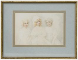 William Redmore Bigg (1755-1828) - 1810 Watercolour, Three Girls