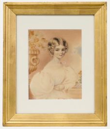 Attrib. Elizabeth Walker (1800-1876) - Watercolour, Portrait of a Regancy Girl