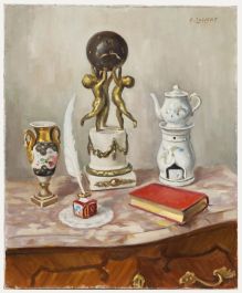 Andre Lorient - 1988 Oil, L'Horloge Ancienne