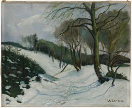 W. Larsen - Mid 20th Century Oil, The Christmas Tree Patch