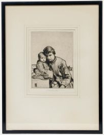 William Lee Hankey (1869-1952) - Framed Etching, Mother & Child