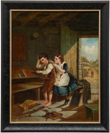 James Clarke Waite (1832-1920) - Late 19th Century Oil, In the Schoolroom