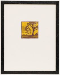 Leslie Charles Boyce - Framed Mid 20th Century Gouache, Trees at Twilight