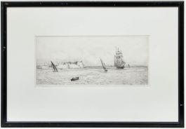 William Lionel Wyllie (1851-1931) - Framed Early 20th Century Etching, Syracuse