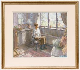 Leslie Shelton - Framed 20th Century Pastel, Reflections