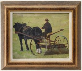 Winifred Wilson (1882-1973) - Framed Oil, Cultivating the Land