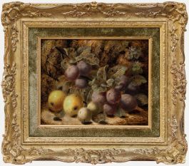 Oliver Clare (1853-1927) - Late 19th Century Oil, Still Life with Plums