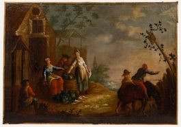 18th Century Oil - The Grocery Seller