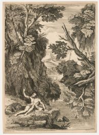 Adriaen van der Cabel (1631-1705) - 17th Century Etching, Saint Jerome