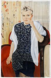 Mid 20th Century Oil - Silver Haired Lady