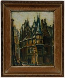 Pierre-Antoine Cluzeau (1884-1963) - Early 20th Century Oil, Hôtel de Sens
