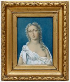The Franquet Portraits - 19th Century Gouache, Mrs. Captain von Franquet