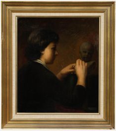 Attrib. Gerrit Buitendijk Kuijk (1805-1884) - Mid 19th Century Oil, The Sculptor