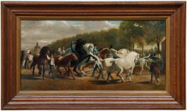 After Rosa Bonheur - Framed Late 19th Century Oil, The Horse Fair