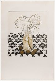 Eleanor Scarfe (1911-1992) - 20th Century Etching, Sunflowers in a Glass Jar I