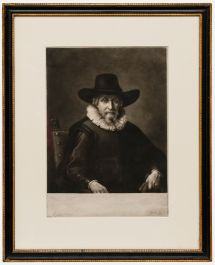 Richard Houston after Ferdinand Bol - 18th Century Mezzotint, Head of an Old Man