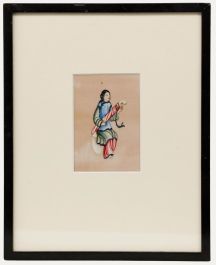 Framed 19th Century Gouache - The Artist