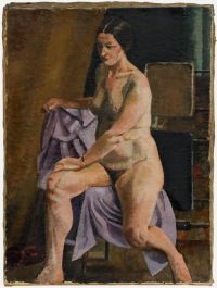 Modern British School 1949 Oil - Viola, Nude Study