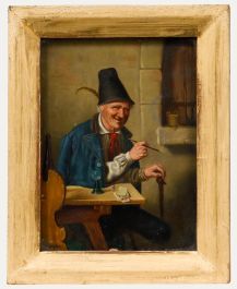 Karl Kaufmann (1843-1902/05) - Framed Late 19th Century Oil, In the Tavern