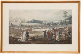 Joseph C. Stadler after Richard Livesay -1802 Aquatint, Royal Review at Hatfield