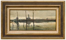 Anton Erkelens (1885-1956) - Early 20th Century Oil, Flooded Landscape