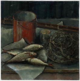 Henk Rhee (1914-1999) - 20th Century Oil, Fisherman's Tackle