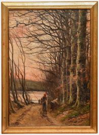 Joseph Charles François (1851-1940) - Early 20th Century Oil, Autumn Evening