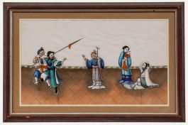 Framed 19th Century Watercolour - A Theatrical Performance