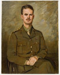 Ernest Alfred Widdas (1879-1960)-English School 1944 Oil, Portrait of an Officer