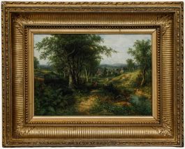 Frederick John Railton (fl.1846-1866) - Framed Oil, Foraging Amongst Ferns
