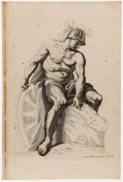 Jeremias Wolff (1667-1724) - 18th Century Engraving, Academic Figure Study 9.