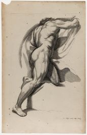 Jeremias Wolff (1667-1724) - 18th Century Engraving, Academic Figure Study 6.