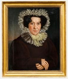 German School Framed 1835 Oil - Portrait of Margaretha Brenning