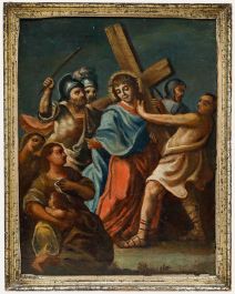 18th Century Oil - Jesus and His Tormentors
