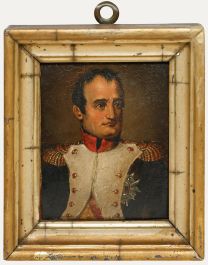 German School Miniature - 19th Century Oil, Napoleon Bonaparte
