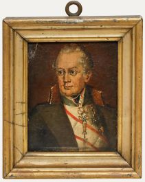 German School Miniature - 19th Century Oil, Joseph Radetzky von Radetz