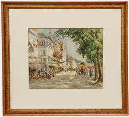 Miriam Mabel Hooper - Early 20th Century Watercolour, French Town in Summer