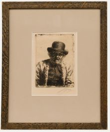 Anders Leonard Zorn (1860-1920) - Framed 1911 Etching, The Beadle