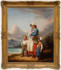 After Auguste Delacroix (1809-1868) - Mid 19th Century Oil, Awaiting His Return