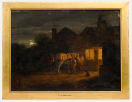 Attrib. George Shalders (1826-1873) - Mid 19th Century Oil, The Smithy