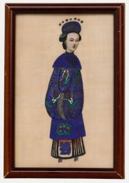 19th Century Gouache - Elegant Lady