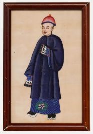 19th Century Gouache - Man in Blue