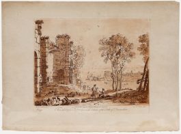 Richard Earlom after Claude Lorrain - 1775 Etching, Apollo and the Cumaean Sibyl