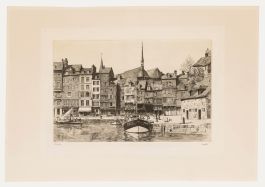 20th Century Etching - Honfleur Harbour
