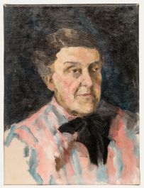 20th Century Oil - Lady in the Pink & Blue Blouse