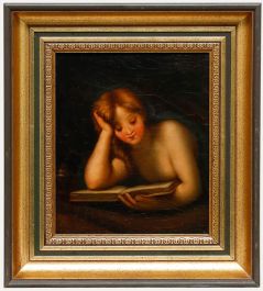 After Antonio Allegri da Correggio - 19th Century Oil, Mary Magdalene Reading