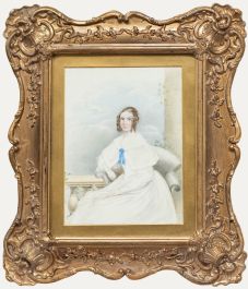 19th Century Watercolour - Lady in White