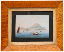 Neapolitan School - Framed 19th Century Gouache, Ischia