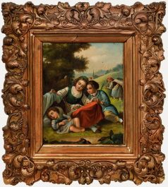 19th Century Oil - A Quick Nap