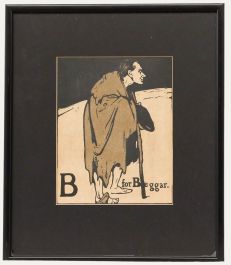 Sir William Nicholson - Early 20th Century Lithograph, B is for Beggar